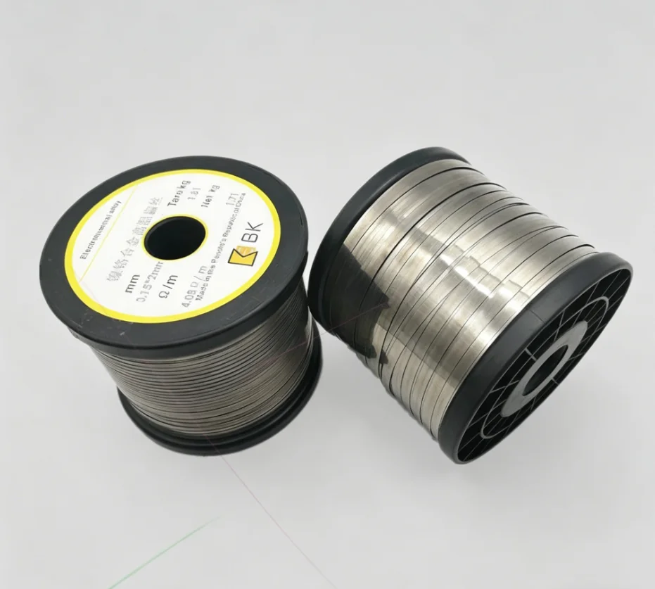 

Nichrome Flat Heating Wire 10M 0.15 0.2 0.25mm for Packaging Machine Sealing Heating Element