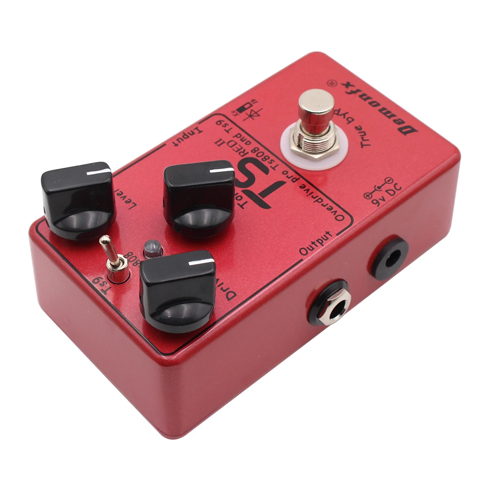 Demon FX Demon Effect Pedal Overdrive, czerwony TS RED II, ulepszona wersja V2.0