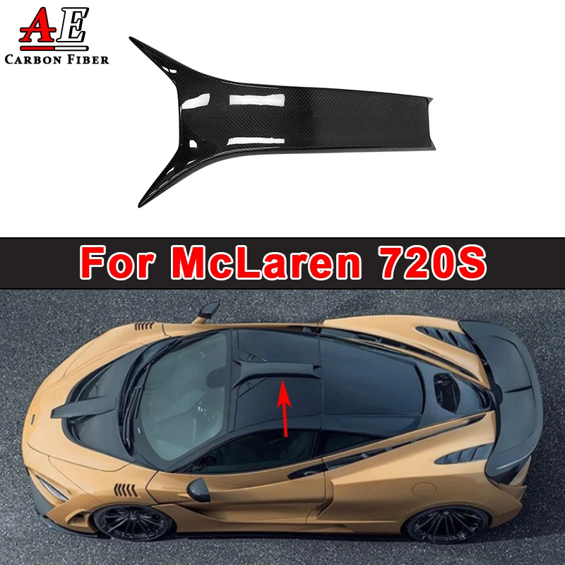 For McLaren 720S 2017-2021 Carbon Fiber Roof Air Vent Splitter Intake Hole Cover Body Kit Car Accessories