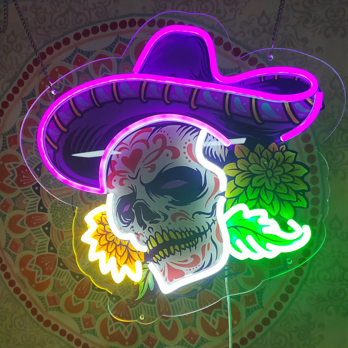 Hat Skull Neon Party Bar room decoration club led neon lights to create the atmosphere