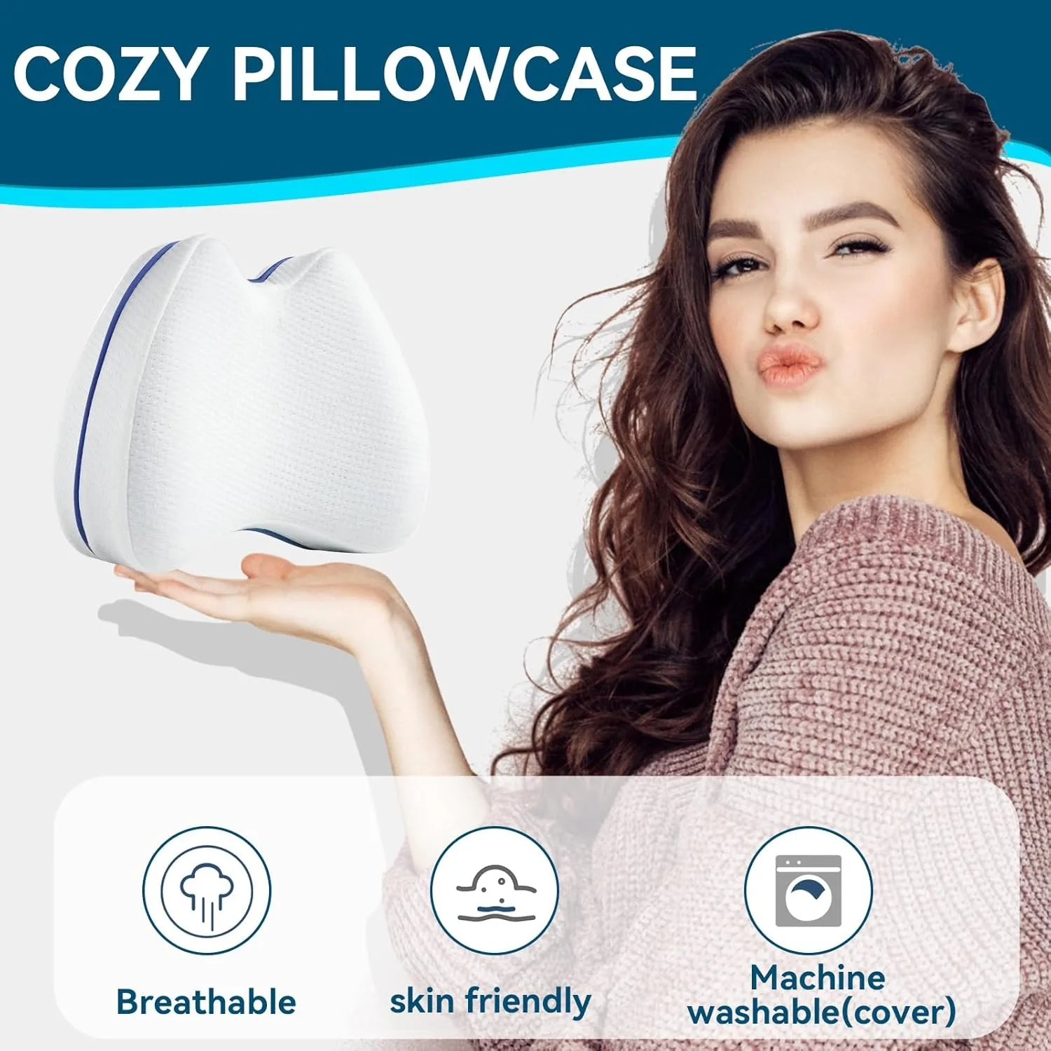 Pillow Ergonomic Leg Support Pillow Relieve Sciatica Back And Hip Pain Soft Leg Support Cushion With Removable And Washable