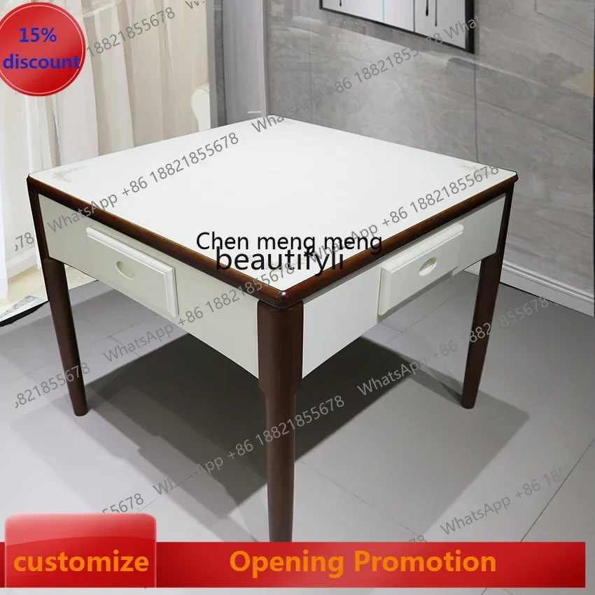 

new styleElectric Automatic Nordic Style Solid Wood Household Mahjong Machine Mahjong Table Dining Table Dual-Use ss 7304