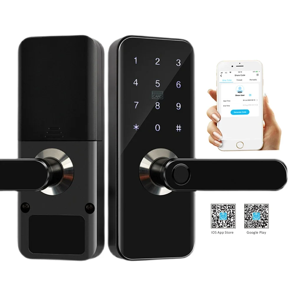 

NFC Hot Selling Smart WIFI Door Lock Waterproof Keyless Lock Controlled with Gateway for Home airbnb