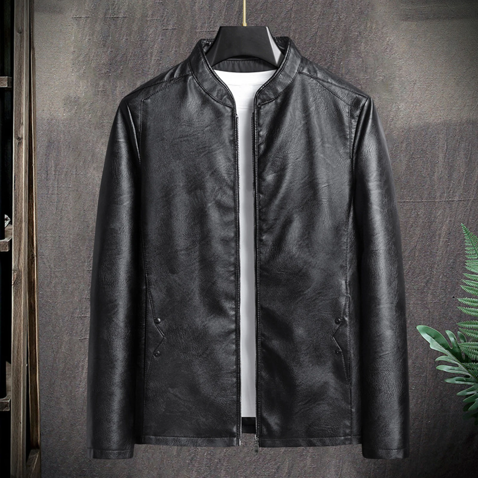 Autumn New Men Leather Coat Korean Fashion Genuine Leather Sheepskin Men Leather Jacket Trend Casual Fit Slim Baseball Clothes