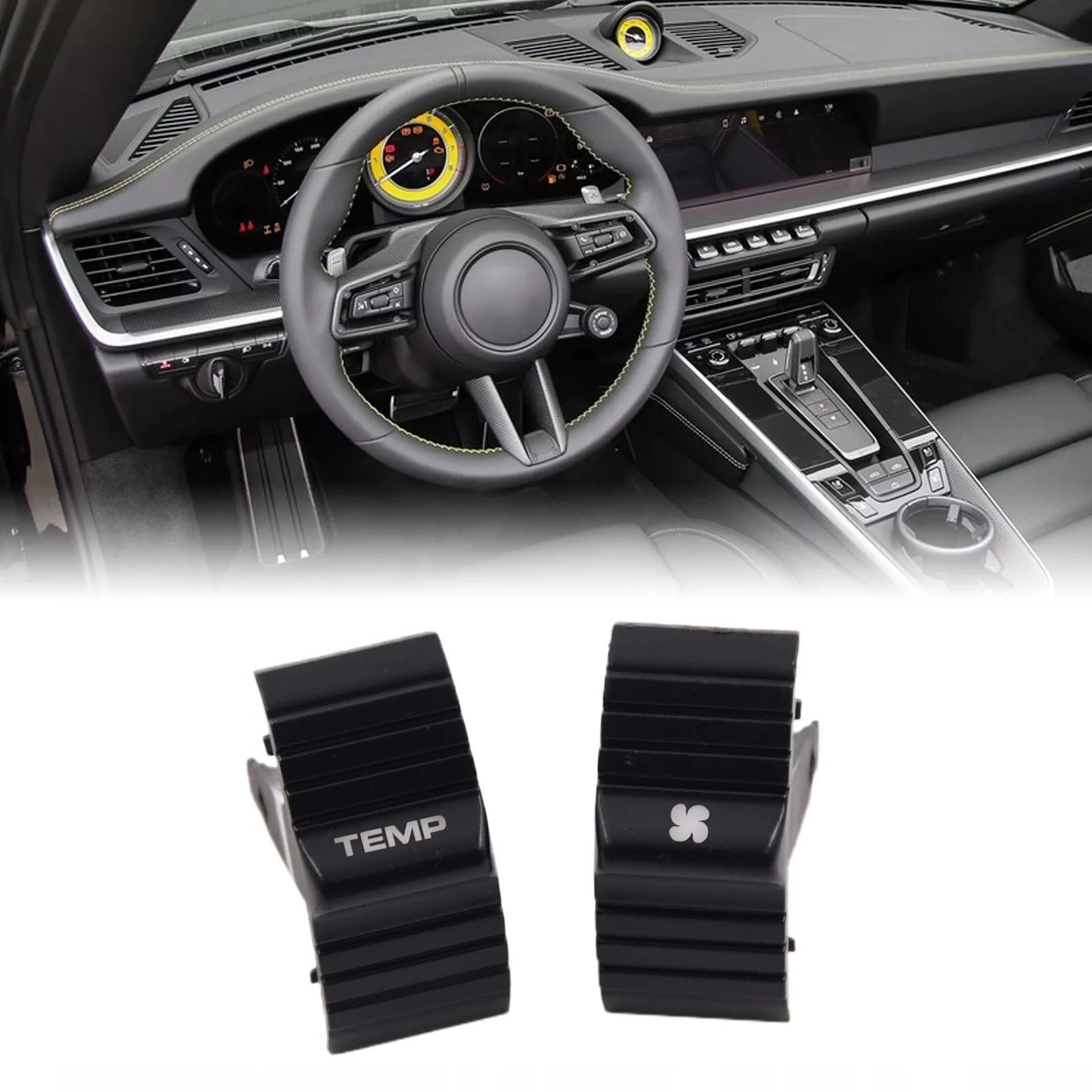 

For Porsche 911 997 987 Cayman Boxsters (Pre-Facelift Version) Climate Control HVAC A/C TEMP Button Set