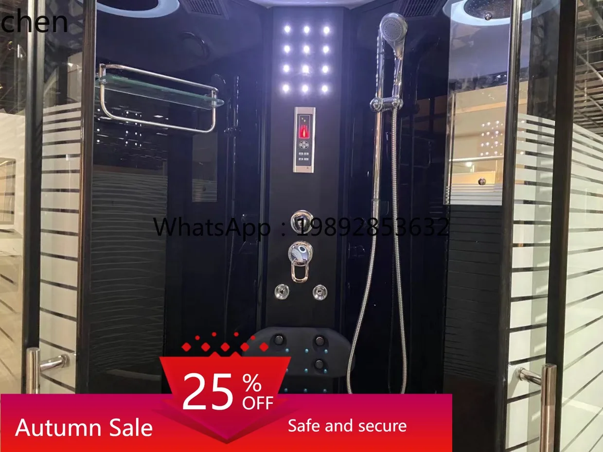 

integral shower room pulley glass partition arc fan integrated bath room living room decoration