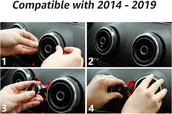 適用於Audi A3 S3 8V 2014-2020 的磁吸式手機支架,附出風口夾,可安裝 GPS 導航儀,車用配件 10 最佳銷售 奧迪A3 8V手機支架 - №2