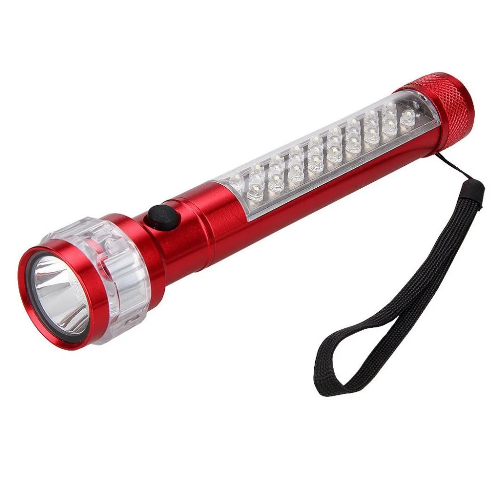 3-in1 LED Car Emergency Flashlight Work Light Outdoor Camping Torch Red