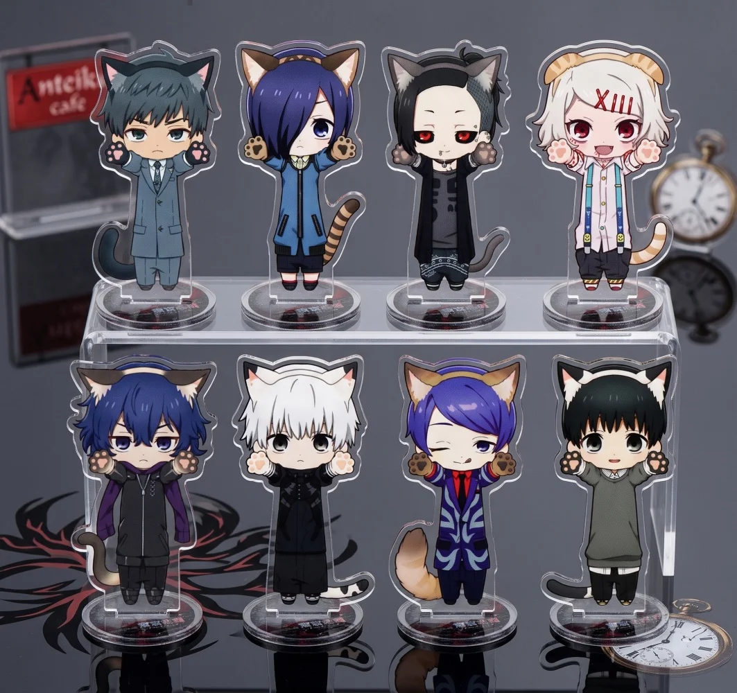 Tokyo Ghoul Kaneki Ken Acrylic Stand Anime Figure Chibi Touka Suzuya Juuzou Nobi Model Plate Desktop Decor Cosplay Keychain Gift