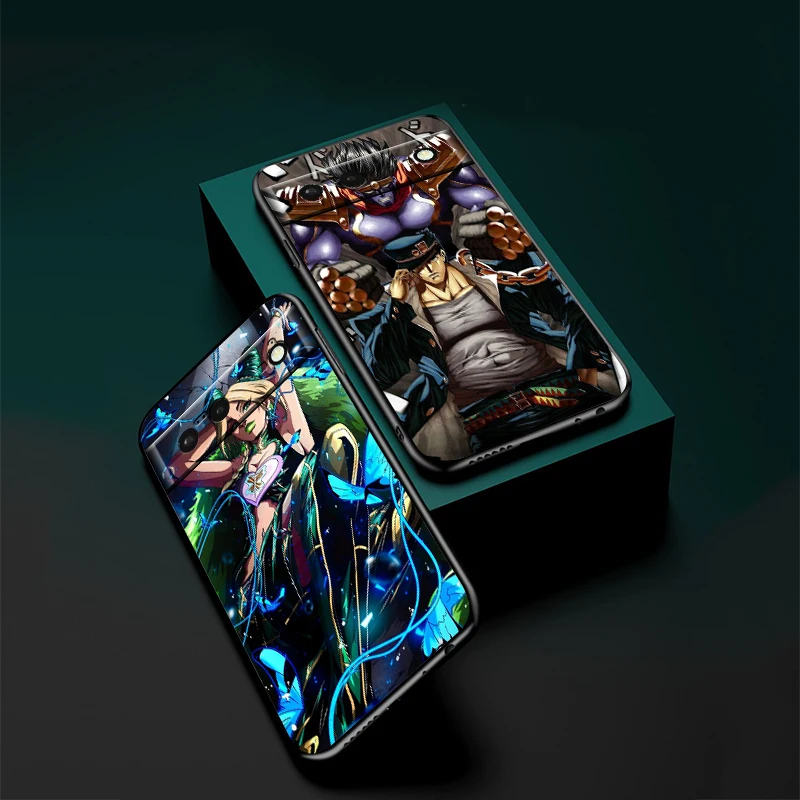 Cool Cute J-JoJos Bizarre Adventure For Google Pixel 9 8 7A 7 6A 6 5A 5 4 4A XL 5G Black Silicon Shockproof Shell Funda