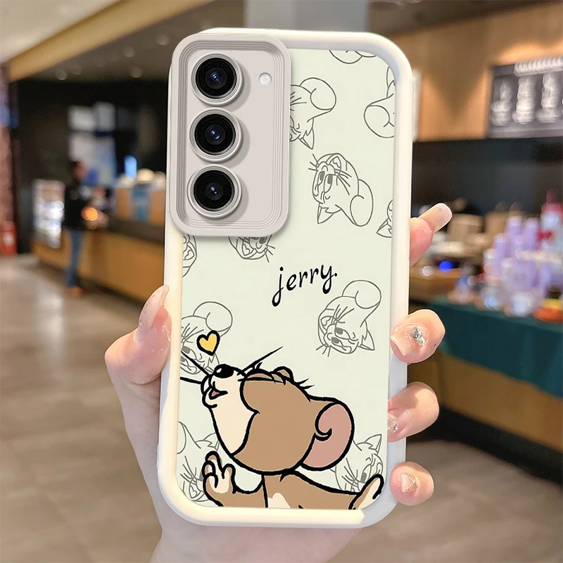 Tom And Jerry Cartoon Phone Soft Case For Samsung Galaxy S24 S23 S22 S21Ultra Plus S23 S21 S20 FE Case Silicone Shockproof Cover