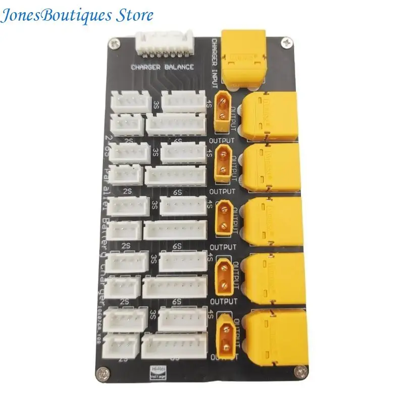 Battery Charging Board Paralleled XT30 XT60 Connectors for 2-6S Batteries W8KE