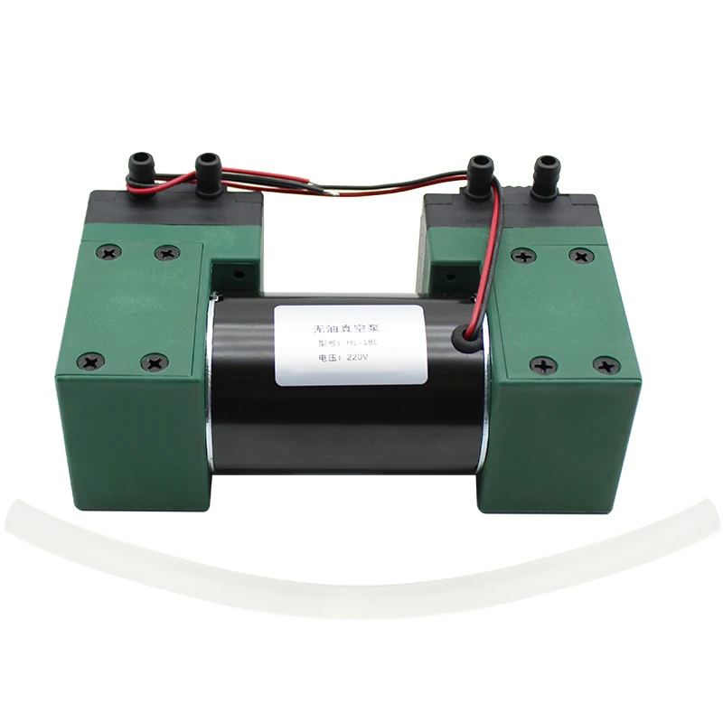 HL-18L Small Oil-free Vacuum Pump Miniature Negative Pressure Pump Suction Pump Sucking Pump Aspirator Pump DC12V/AC220V 3900RPM