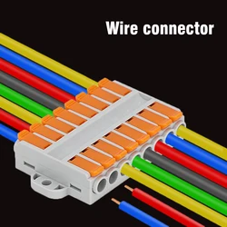 Wire Connectors Universal Compact Cable Push-in Terminal Block High power With fixing holes Fast Docking 2/3/4/5/6 Pin 22-10AWG