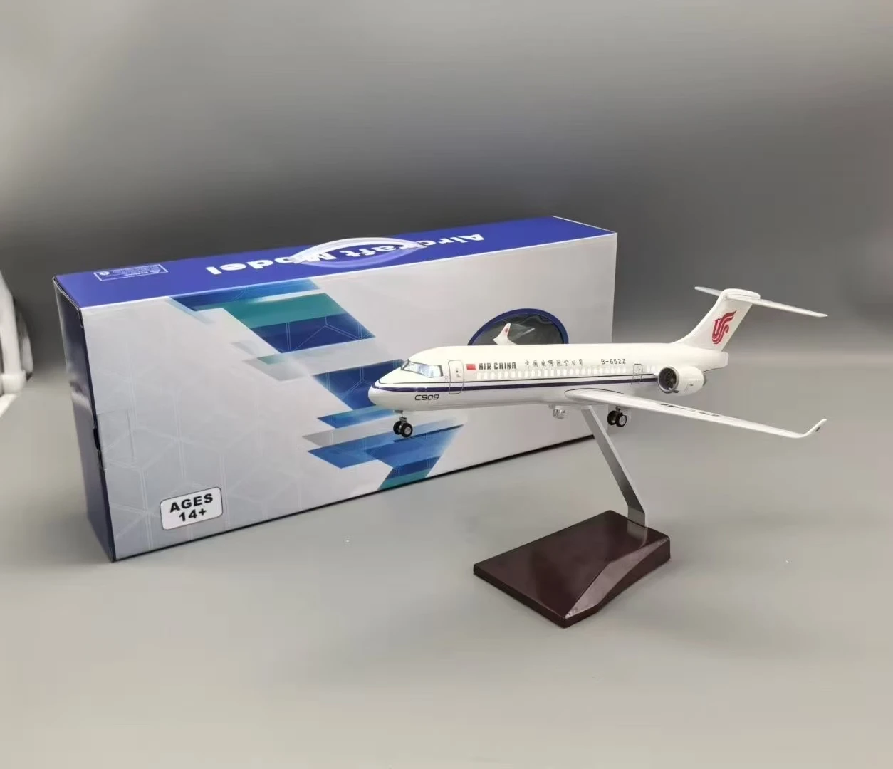 

1:100 Scale 34cm Air China C909 Simulation Passenger Aircraft Model Resin With Lights & Stand Diecast Airplane Assemble Gifts