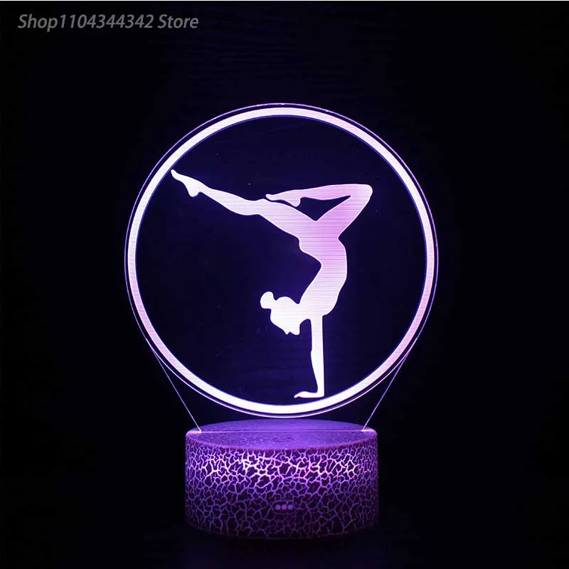 Ballet 3D Acrylic Creative Unique Night Light Living Room Bedhead Creative Parent Child Gift Decoration Light USB Atmosphere Lig