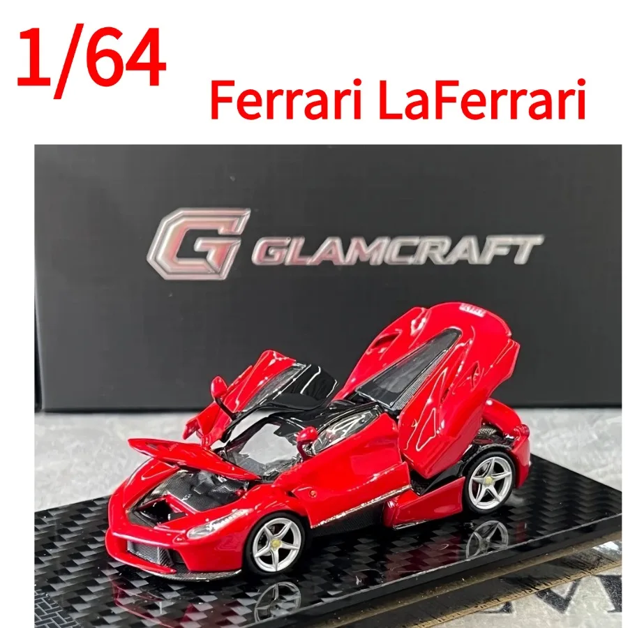 GLAMCRAFT 1:64 Scale Diecast Ferrari LaFerrari Full Opening Alloy Car Model,Gift Box in Stock Collectible Play Vehicles Toys