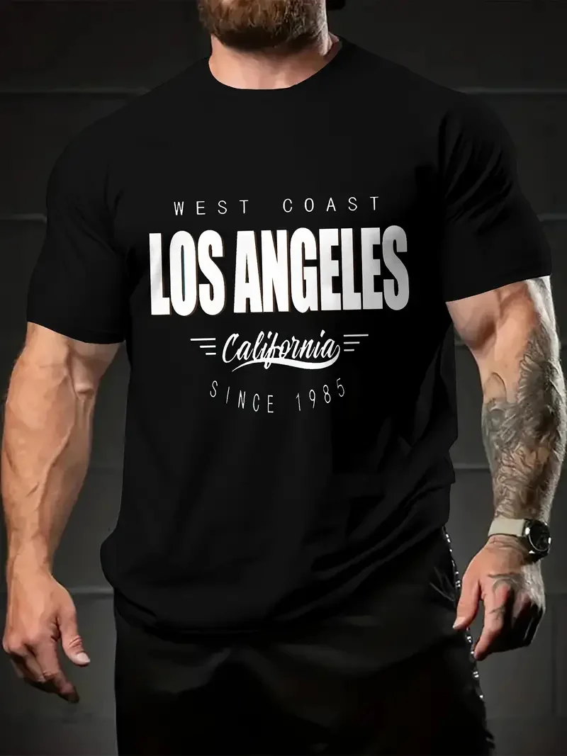Japanisches, schlichtes und frisches Sommer-T-Shirt mit Buchstabenmuster, kurzärmelig, für den Außenbereich, lässig, bequem, atmungsaktiv, Herren-Kurzarm-T-Shirt – Detail 9
