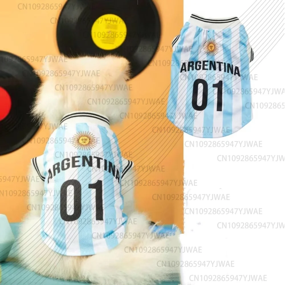 Argentina No.1 Mesh Dog Clothes Schnauzer Teddy Sport, Large Dog Jersey Basketball Clothing, Puppy T-Shirts, Pet Cat Shirts
