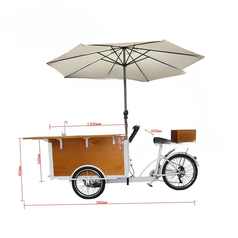 Commercial multi-functional drink promotion upside down donkey tricycle fruit tea stall car scenic night market snack car