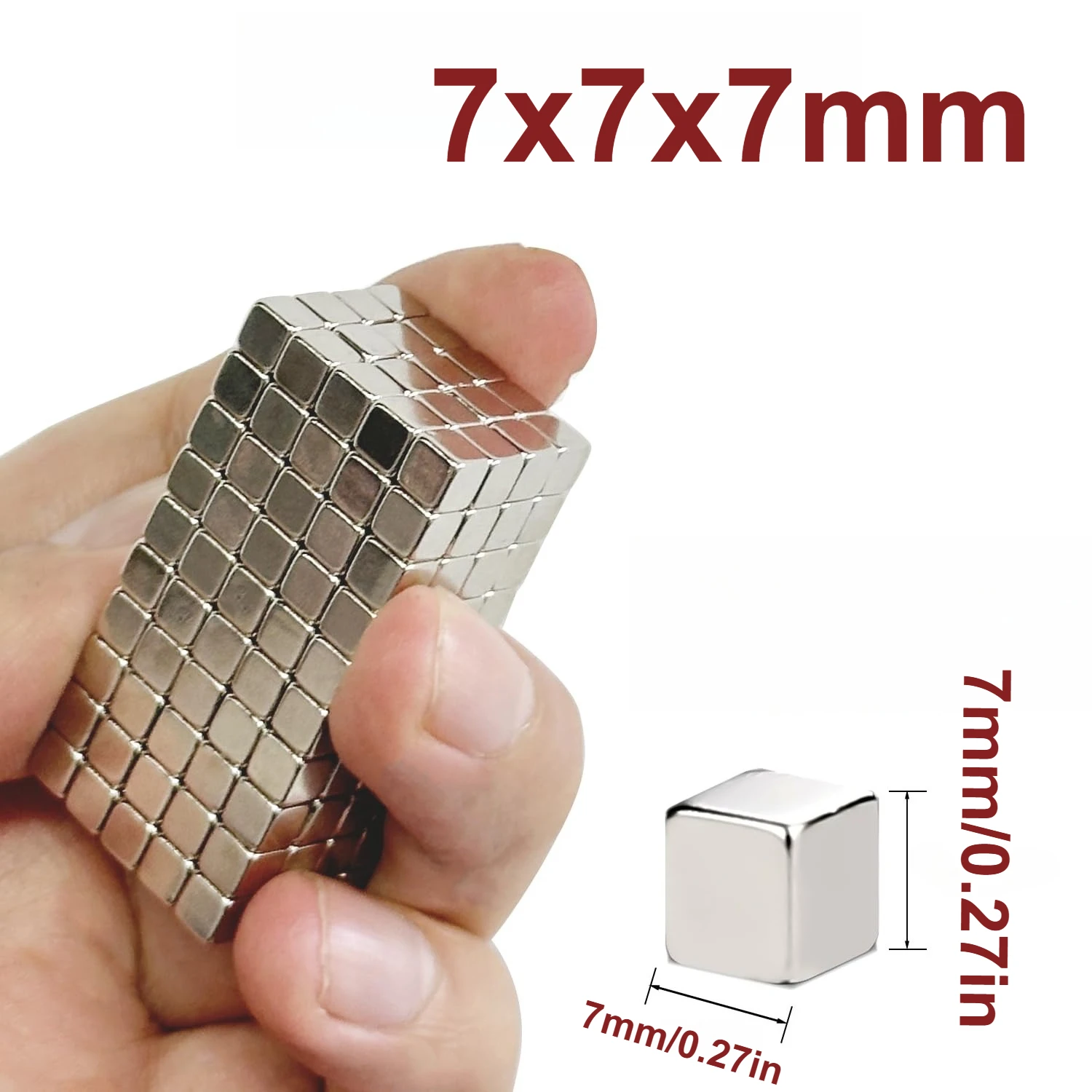 7x7x7/10x10x10mm Square Magnet Suitable for Home, Laboratory Refrigerator Display, Bathroom Accessories, DIY Crafts, Whiteboards