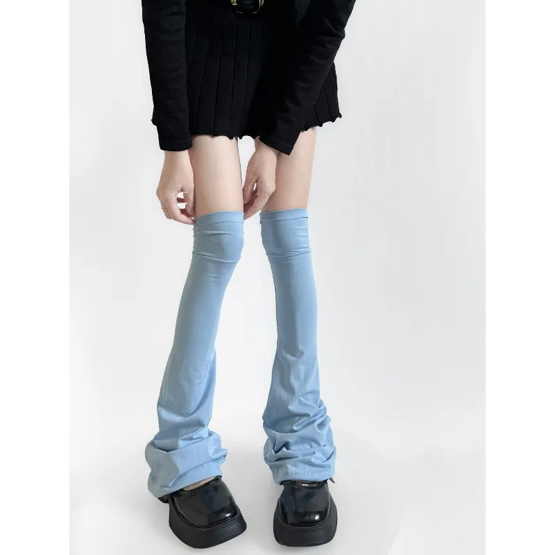 Y2K Leg Stockings Elasticity Slimming Knee Socks Japanese Style Spicy Femboy Over The Knee Horn Shaped Cuffs Sexy Accessories