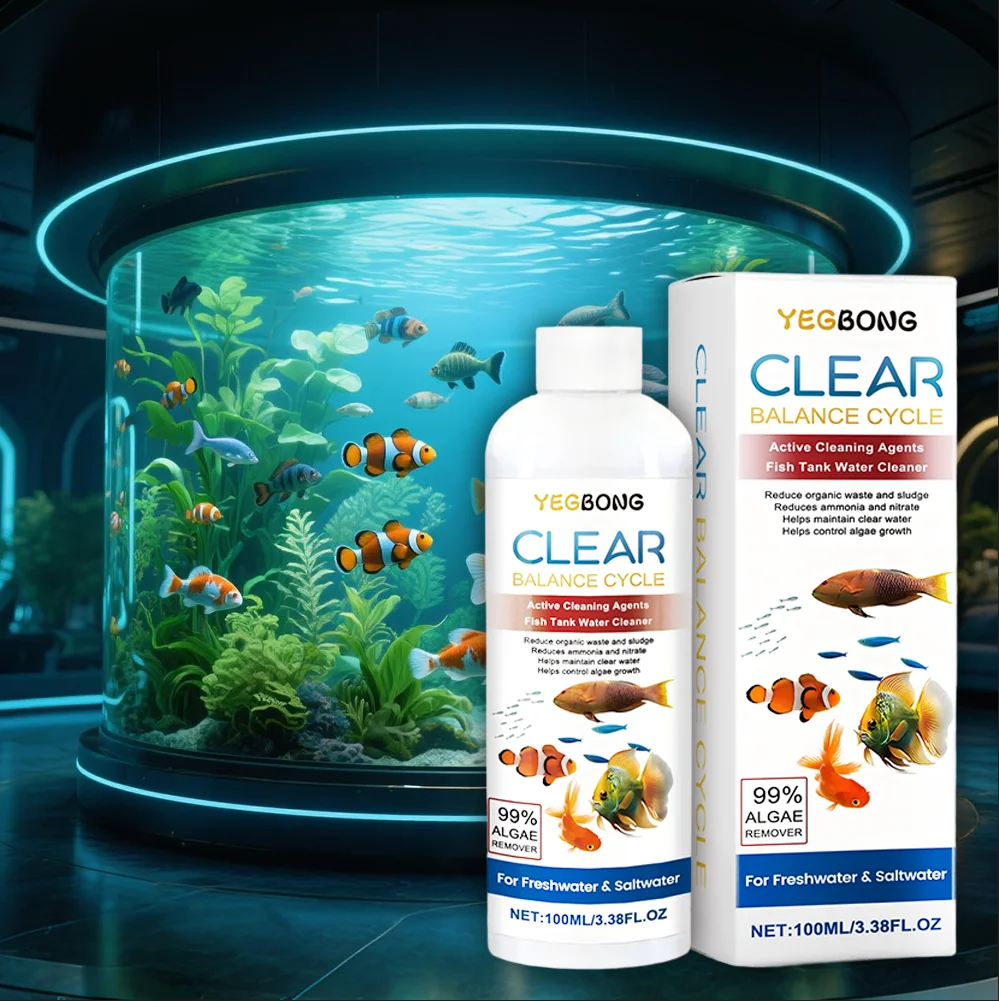 Algae Remover for Fish Tanks, Clear Dirty Water, Eliminate Waste Sludge, Prevent Green Algae, Maintain Healthy Aquarium Environm