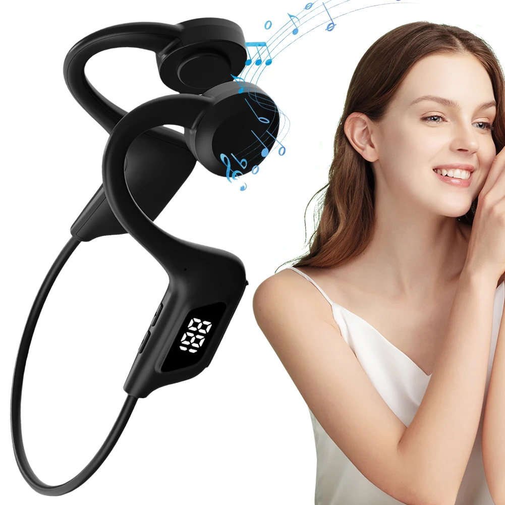 

Беспроводные наушники с костной проводимостью и микрофоном Bluetooth 51, HiFi-стерео для тренировок, пеших прогулок и прогулок