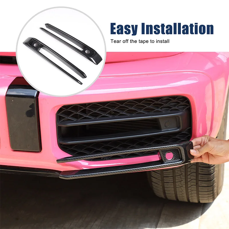 

Настоящее углеродное волокно для Mercedes G-Class W464 W463A G63 AMG 2019-2023, крышка передней противотуманной фары, накладка, рамка, автомобильные аксессуары