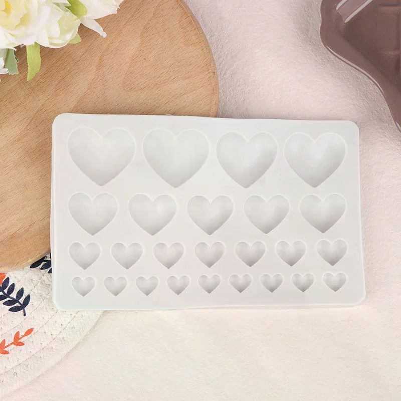 25 Cavity Love Silicone Molds DIY Heart Shaped Cake Mold Pastry Fondant Chocolate Cake Decor Tools Baking Supplies Resin Mould