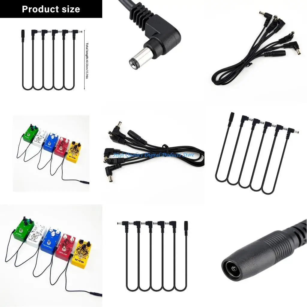 

U2JE Guitar Effect Pedal Power Supply Splitter Wire 1 To 5 Way Guitar Effect Pedal Power Supply Cable Guitar Accessories