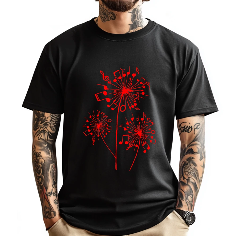 

Music Notes Cool Dandelion Flower Graphic Shirts Men Men's Clothing Deals Street