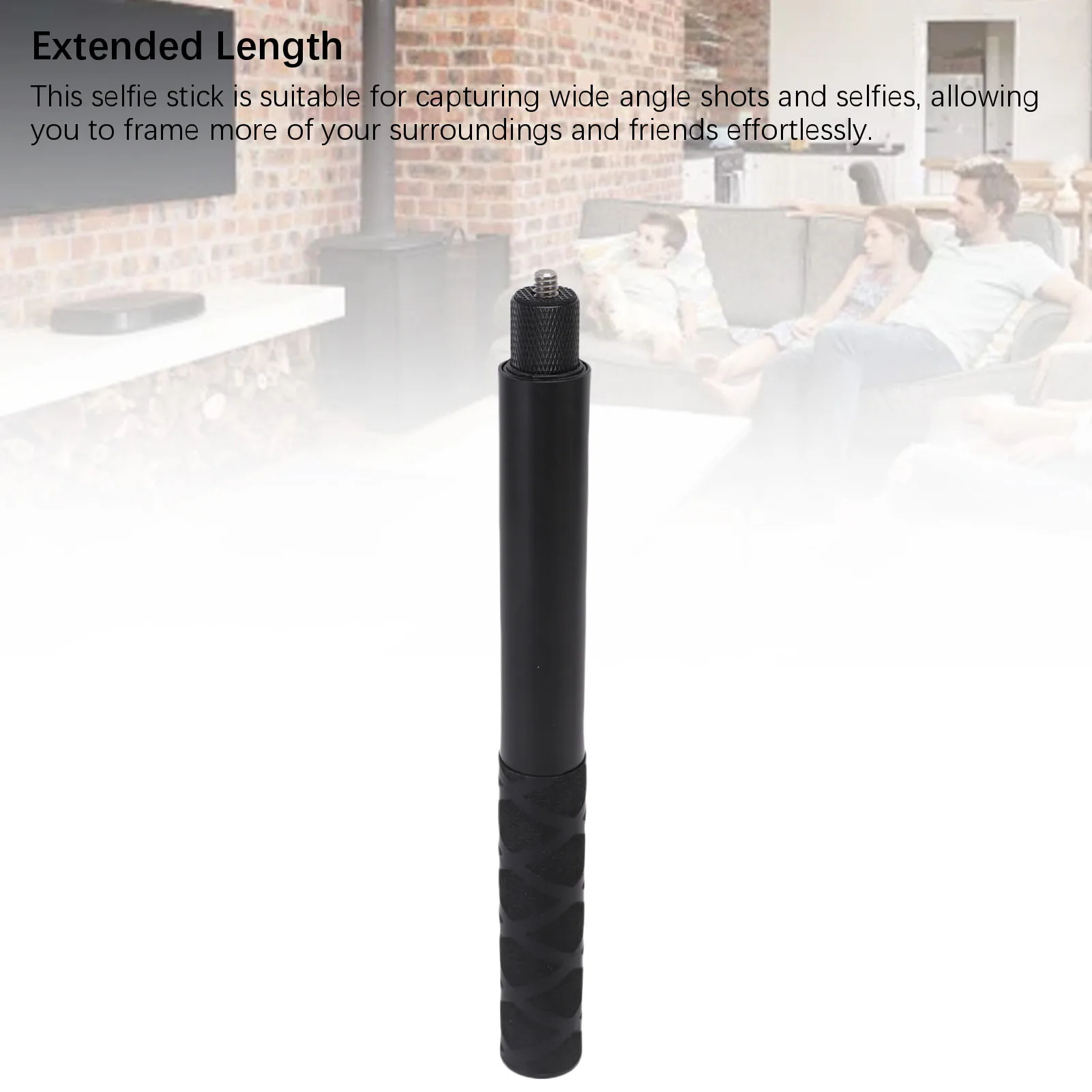 自撮り棒延長ロッド 強力な互換性 ポータブルメタルカメラ自撮り棒延長ロッド 広角写真撮影用