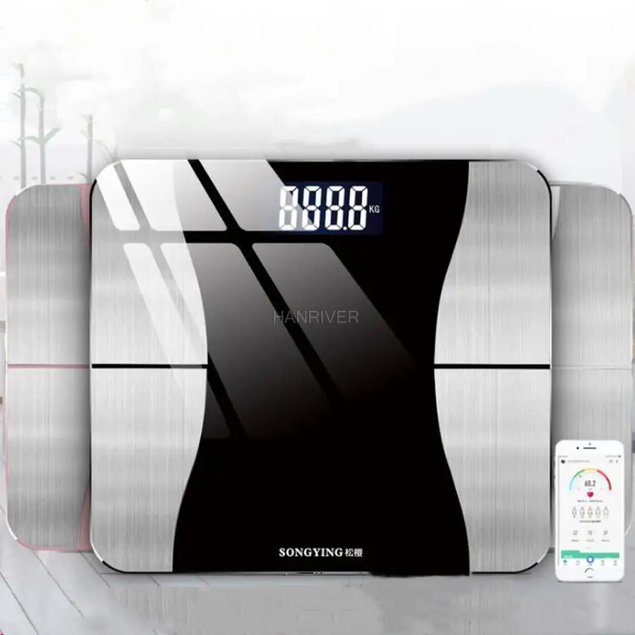 Body Composition Analyzer With Smartphone App Bluetooth Body Fat Scale Smart Accurate Wireless Digital Bathroom Weight Scale