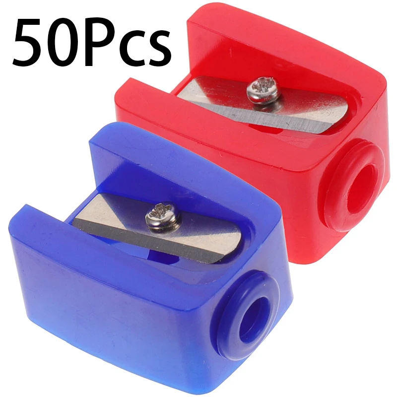 50Pcs Pencil Sharpener Eyebrow Sharpener Single Hole Friendship Lipliner Pencil Sharpeners