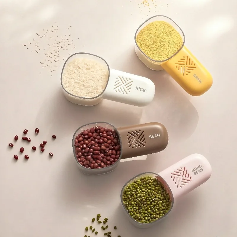 Moisture-proof and Insect-resistant with Graduated Rice Scoop Measuring Cup Kitchen Accessory Multifunctional Measuring Spoons