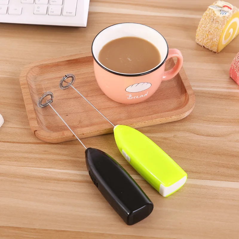 1PC Battery Model Handheld Egg Beater Froth Mixer Kitchen Automatic Coffee Milk Foaming Mixer Kitchen Whisk Tools