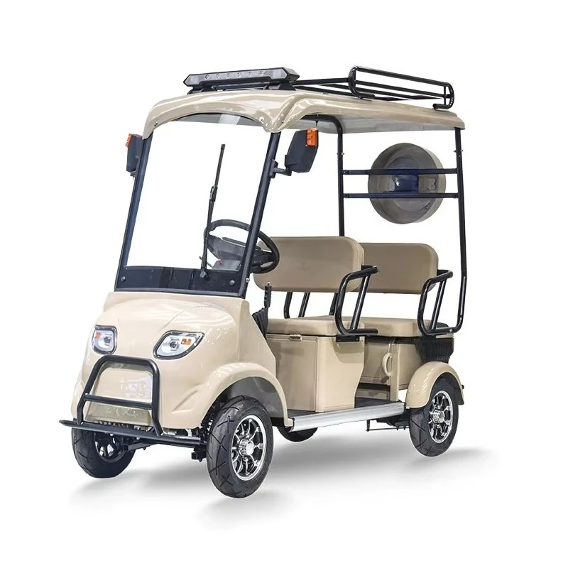 3-Seater Electric Tricycle Foldable Open Body High Payload Capacity Passenger Trike