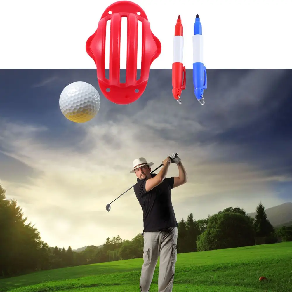 

Sport Triple Track Putting Positioning Aids Alignment Marks Tool Golf Ball Line Marker Pen Drawing Templates Golf Scriber