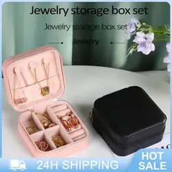 Velvet Jewelry Box Jewelry Organizer Earings Rings Display Case Flannel Storage Drawer Portable Gift Packing Durable Jewlery Box