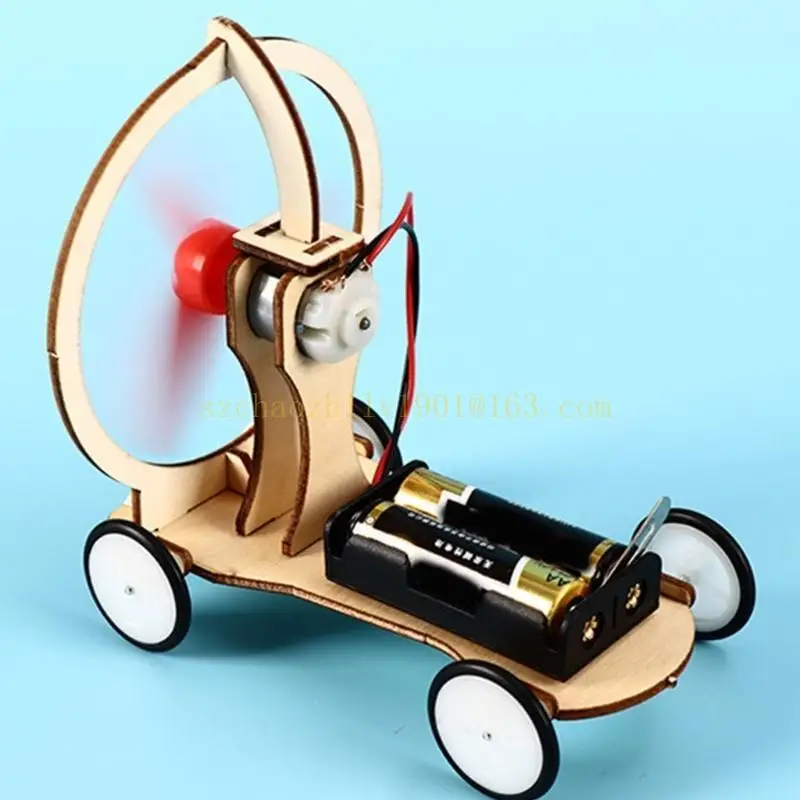 62KA Студенты Электроэлектрический ветровый автомобиль модель физические эксперименты Технология игрушка физическое обучение