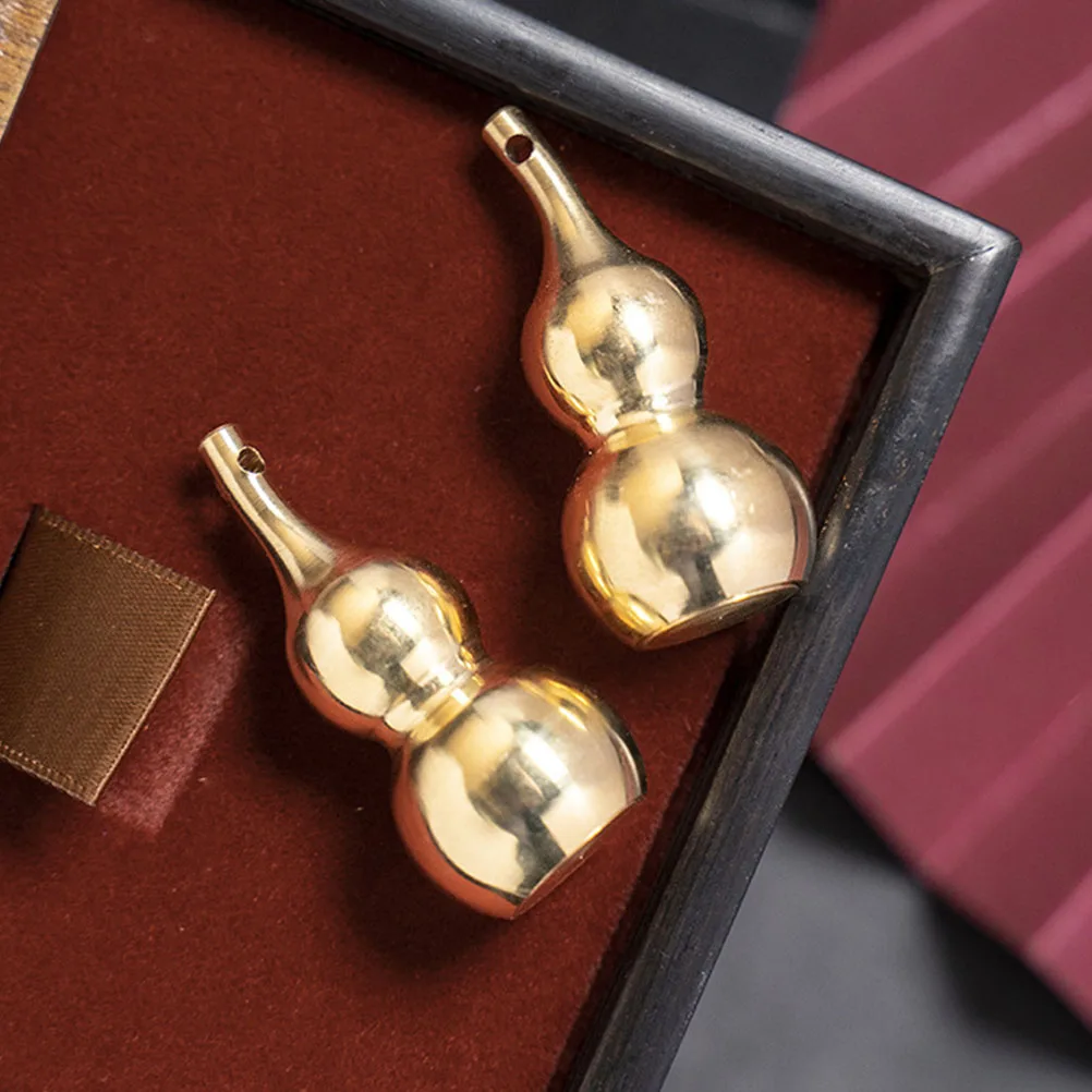 

5pcs Gourd DIY Keychain Accessories Brass Charm Lucky Ornament Chinese Style Diy Keychain Pendants Jewelry Making Supplies