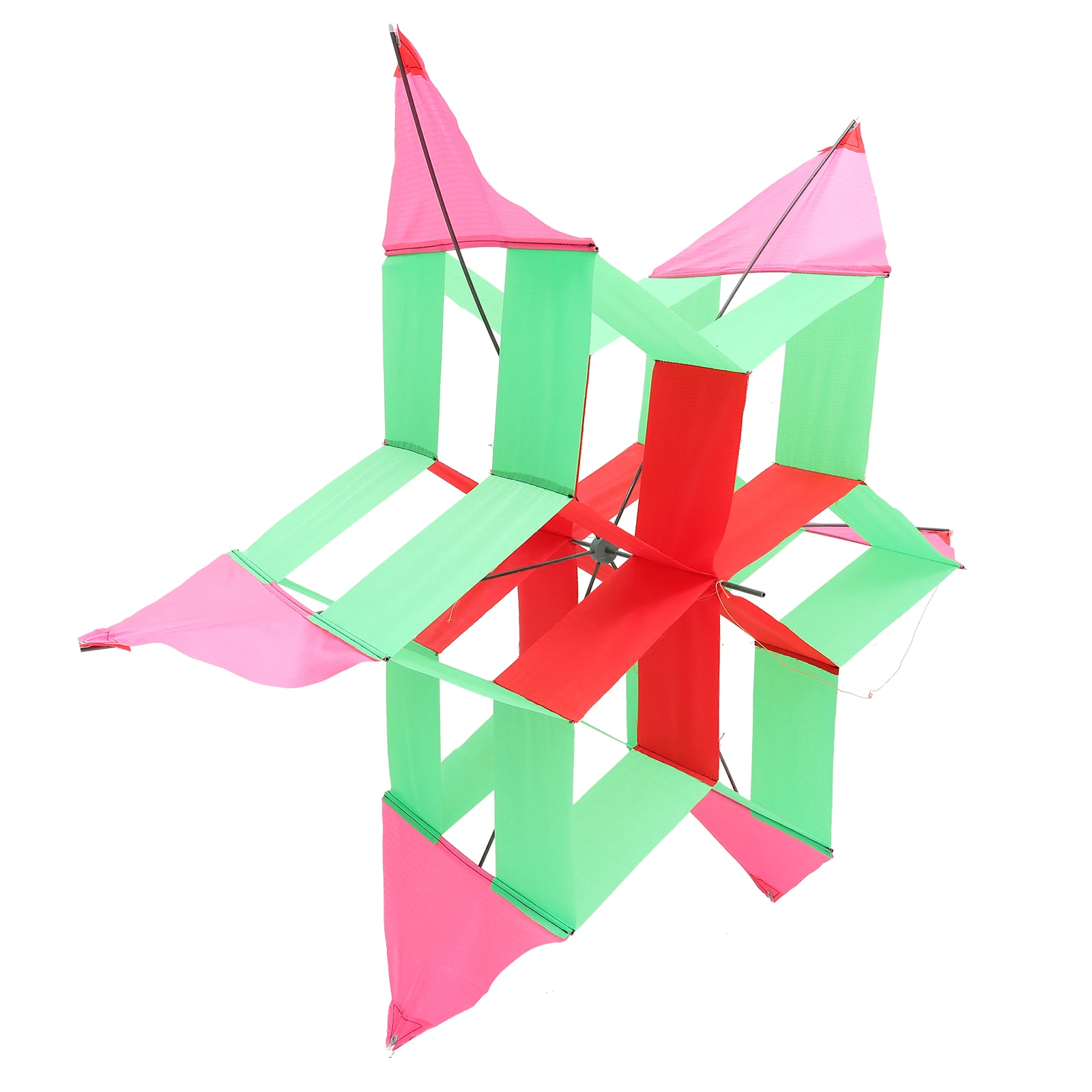 Hexagon Plum Blossom Kite Durable Cloth Glass Fiber Reinforced Colorful Stereo Outdoor Flying For Kids Adults Creative Fun