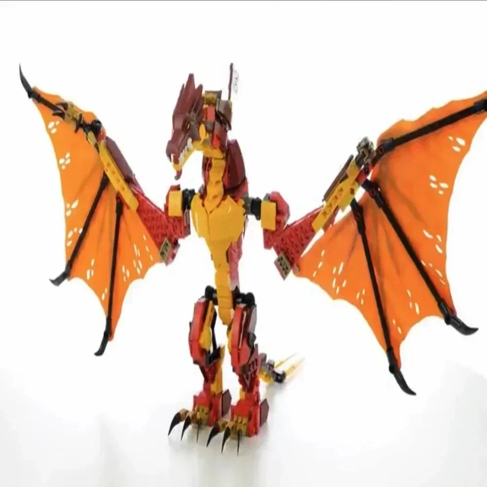 601pcs Fire Dragon Attack Building Blocks รุ่น FIT 71753 อิฐของเล่นสําหรับของขวัญเด็ก