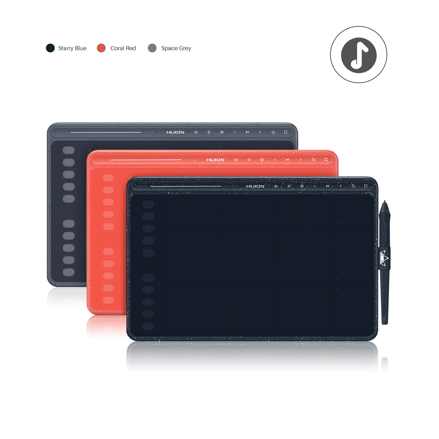 

HUION HS611 Graphics Drawing Tablet with Battery-Free Stylus 10.1 Inch 8192 Levels Android Support Digital Art Tablet