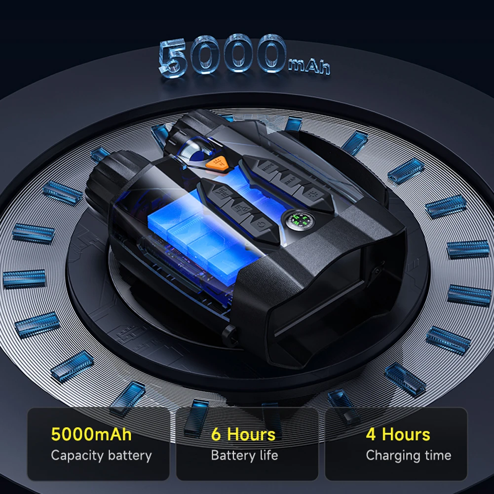 แว่นตาอินฟราเรดมองกลางคืน ซูมดิจิตอล 10 เท่า กล้องส่องทางไกลอินฟราเรด หน้าจอ IPS 3 นิ้ว แว่นตาอินฟราเรดมองกลางคืนสำหรับตั้งแคมป์กลางแจ้ง