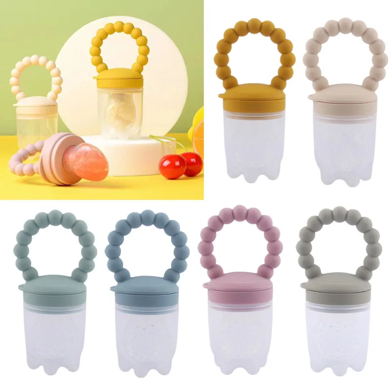 New BPA Free Silicone Baby Pacifier Baby Fruit Vegetable Juice Biting Bag Newborn Fresh Food Supplement Toddler Feeding Nipple