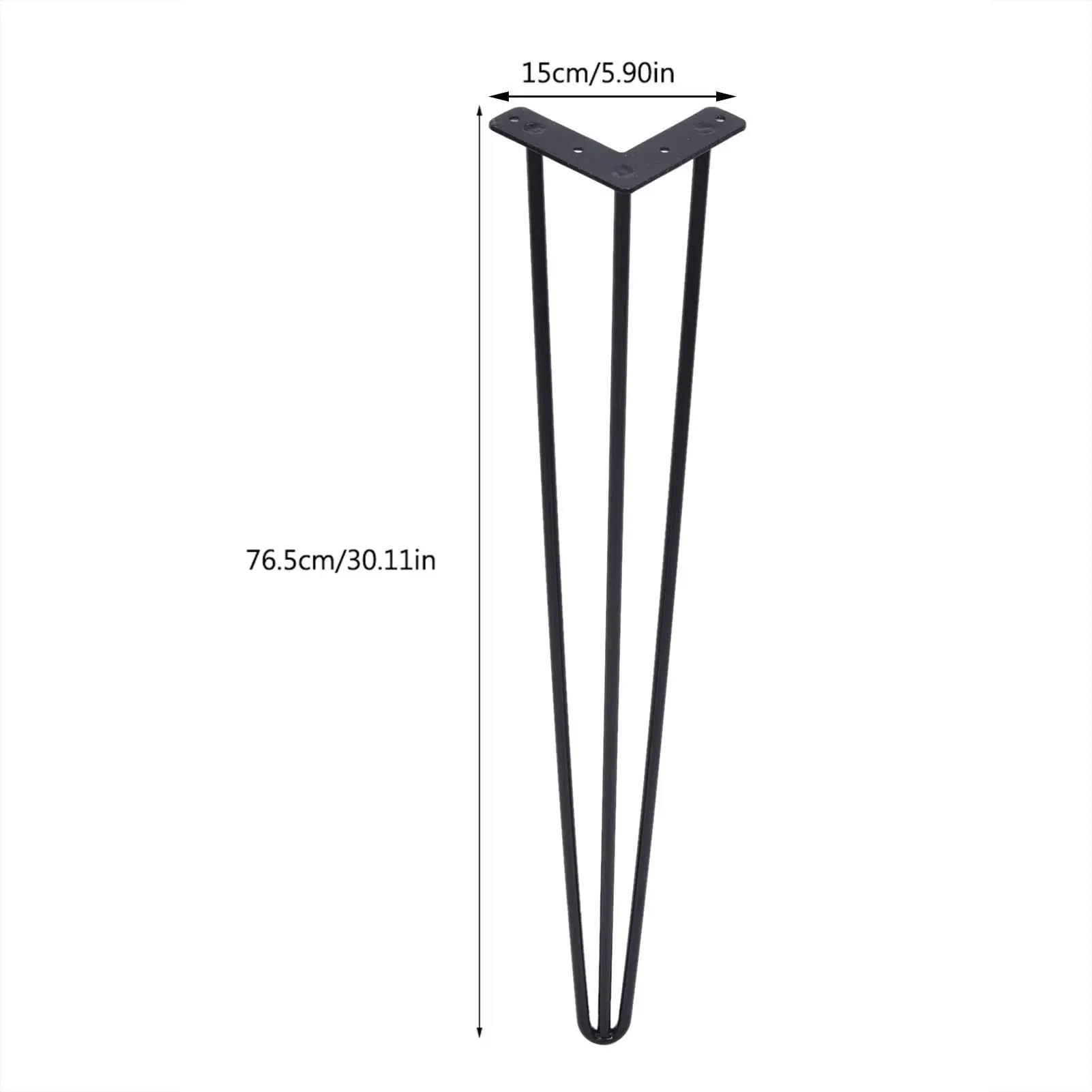 28 بوصة 30 بوصة دبوس الشعر المعدني أرجل الطاولة مجموعة من 4 أرجل أثاث الحديد الصلب لمكتب الكمبيوتر المحمول تصميم أنيق