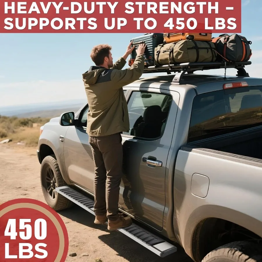 لوحات الجري لـ 20072019 Chevy Silverado 2500HD 3500HD مرآة الكابينة الممتدة من الفولاذ المقاوم للصدأ خطوات جانبية قضبان Nerf للغاز فقط #5