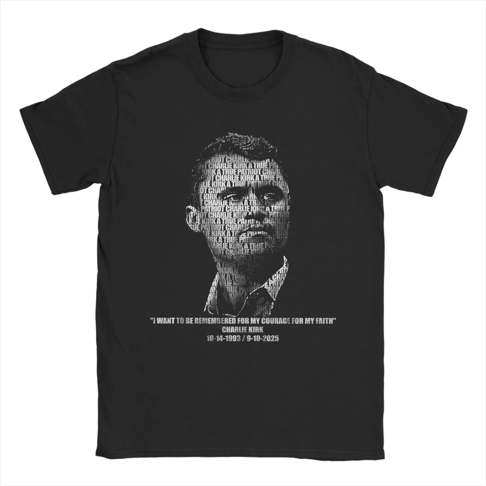 A True Patriot Charlie Kirk Charlie Kirk Memorial T-Shirt Summer Cotton T Shirts For Men Hip Hop Casual Tshirt Y2K Retro Tops